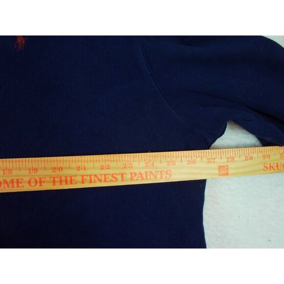 Polo Ralph Lauren Sweater Mens XXL Blue Quarter Zip Classiccore Preppy Pony - Picture 4 of 6